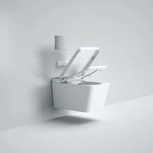 Inodoro Automático Cuadrado de Una Pieza para Baño, Moderno, con Sifón en P, UV Inteligente, Cerámica, Suspendido en la Pared, Bidé, con <span class=keywords><strong>Voz</strong></span> AI - Product Image 4