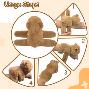 C031 Pulseras de Peluche de Capibara Marrón, Lindas, para Regalo de Fiesta de Navidad o Cumpleaños, Venta al por Mayor, Pulsera de Capibara - Product Image 2