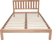 Lit en bois de hêtre massif Inweto, design élégant et classique, 200x160, robuste, pour chambre à coucher