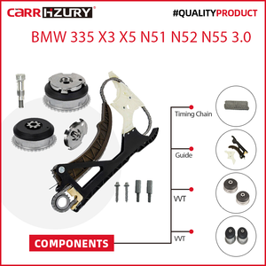 Kit de chaîne de distribution moteur Carrhzury 11317585020 pour BMW 325I 335I 328 428 528 X1 X3 X4 X5 N51 N52 N55 S55 3.0L Kit de chaîne de distribution - Product Image 2