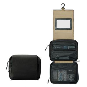 Sac de toilette de voyage pour homme, séparé pour articles secs et humides, pliable, grande capacité, pour voyages d'affaires et rangement de produits de toilette - Product Image 1
