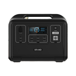 แผงโซลาร์เซลล์เคลื่อนที่ขนาดใหญ่ 1200W 960Wh พร้อมแบตเตอรี่ลิเธียม คอนโทรลเลอร์ MPPT อินเวอร์เตอร์ Pure Sine Wave สำหรับตั้งแคมป์กลางแจ้ง พร้อมไฟฉาย - Product Image 1