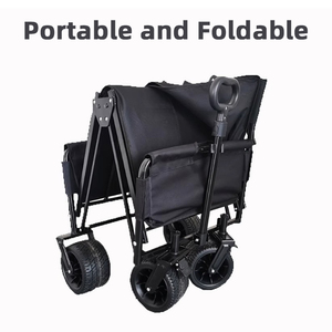 Chariot <span class=keywords><strong>utilitaire</strong></span> de grande capacité Chariot de camping pliant Chariot de camping Randonnée Transport Accessoires de camping Robuste et durable - Product Image 2