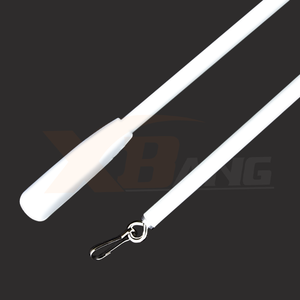 Tringle à rideau en fer noir/blanc, tringle à rideau robuste avec poignée en plastique, tringle à rideau, bâton à tirer - Product Image 3