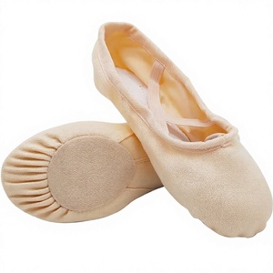 Chaussons de danse souples en toile pour filles, semelle plate extensible, pour l'entraînement de danse - Product Image 2