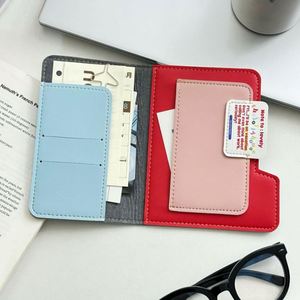 Tarjetero de Cuero PU Colorido, Cartera de Viaje para Tarjetas de Crédito, Organizador de Pasaportes para Regalos - Product Image 1