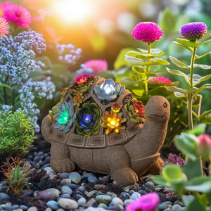 Vườn bức tượng rùa ngoài trời trang trí bức tượng nhỏ với năng lượng mặt trời Powered đèn cho Patio sân cỏ - Product Image 2