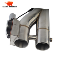 Katup Knalpot Mobil Adjustable Tipe Y 2.5 3 Inch Stainless Steel 1 Drag 2 Doubled Valve dengan Saklar Elektrik 12v