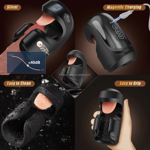 AMOR. Masturbador Eléctrico Telescópico de Doble Vibración para Hombre, con Movimiento de Empuje y Rotación Automática, Vibradores con Copa Estimuladora. - Product Image 3