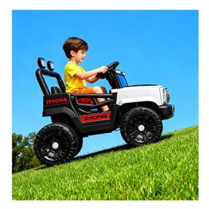 Auto Eléctrico Compacto para Niños, con Dos Motores de 6V4Ah, Educación Temprana, Función de Balanceo, Control Remoto por Teléfono, Volante, Plástico, MP3 - Product Image 1