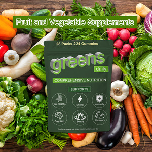 Integratori Erboristici Quotidiani OEM Superfood, Ricchi di Multi-Vitamine e Minerali, Spirulina e Clorella Organiche, 224 Gommose Super Greens a Forma di Orsetto - Product Image 3