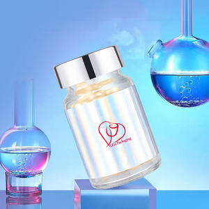 100cc large bouche claire pilule médecine bouteille en verre safran <span class=keywords><strong>crocus</strong></span> emballage pharmaceutique avec bouchon blanc pour comprimés de vitamines - Product Image 5