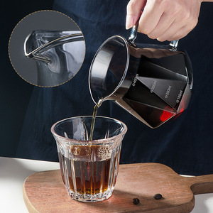 Kingze cafetière goutte <span class=keywords><strong>à</strong></span> goutte <span class=keywords><strong>à</strong></span> main avec logo personnalisé moderne classique 400ml/600ml serveur en verre pot de partage théière outil pour <span class=keywords><strong>café</strong></span> et thé - Product Image 2