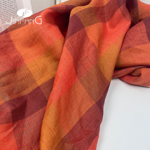 Tissu en lin coloré français, teint en fil, doux et respirant, 100 % lin à carreaux gingham pour vêtements, robes et pantalons - Product Image 6