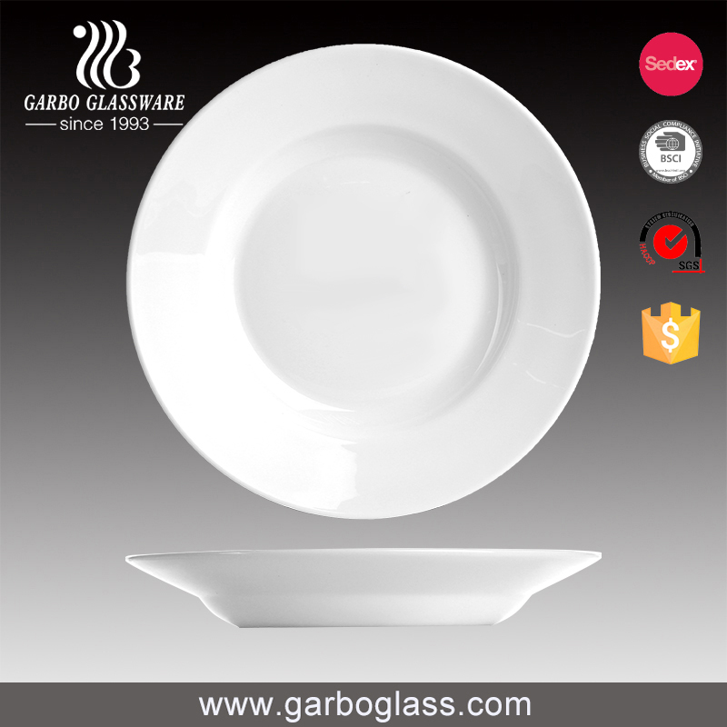 9pouce Assiette à Soupe Avec Fond Profond En Verre Opaline Bien Vendu En Europe En Afrique Plat à Soupe Logo Désign Personnalisé