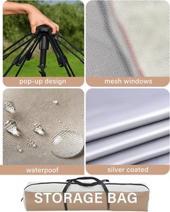 Tienda de Campaña Instantánea para una Persona - Tienda de Campaña Automática con Revestimiento Plateado, Protección UV, Impermeable y Portátil para Excursionismo y Camping - Product Image 5