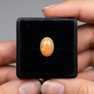 Ópalo Etíope Natural Cabujón Corte Ovalado Gema Suelta Multicolor con Efecto de Fuego para Joyería - Product Image 1