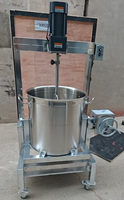 Machines de cuisson à chaleur 30-50L pour sauces sucrées, confitures et bonbons, avec agitateur et cuve à double enveloppe