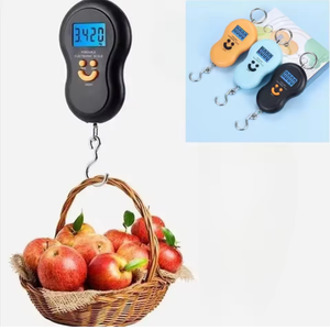 पोर्टेबल 10 ग्राम 50 किलोग्राम बैटरी मिनी इलेक्ट्रॉनिक स्केल बैग हैंग स्केल हैंडहेल्ड प्लास्टिक डिजिटल जेब स्केल - Product Image 1