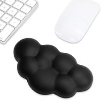 Ensemble de 2 repose-poignets ergonomiques en mousse à mémoire de forme haute densité en forme de nuage avec tapis de souris pour ordinateur de bureau