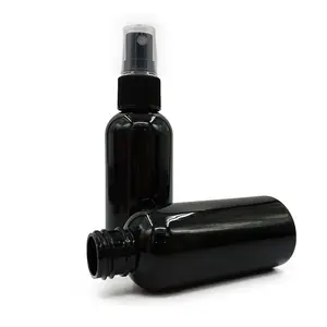 Black Fine Mist Spray Bottle 30ml 50ml 60ml 80ml 100ml 120ml 150ml PET Sprayer Pump Bottle