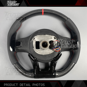 Volante de Fibra de Carbono Personalizado para <span class=keywords><strong>Mercedes</strong></span>-Benz W167 W205 W213 Clase G G63 Clase C Clase E GLE GLA <span class=keywords><strong>35</strong></span> 43 53 63 <span class=keywords><strong>AMG</strong></span> GT S65 - Product Image 5