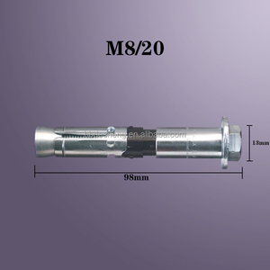 Heavy Duty zinco-placcato manicotto di ancoraggio in acciaio cuneo M8/20 D12 * 97-117mm HSL - 3 bulloni di ancoraggio pesanti - Product Image 2