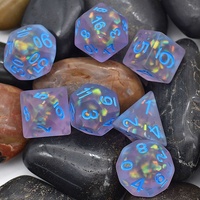 Pour Udixi Logo personnalisé 7 pièces RPG jeu de dés en résine plastique polyédrique en gros avec finition mate pour les joueurs RPG