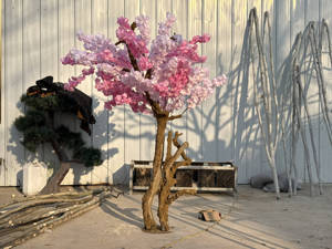 Albero di Ciliegio Artificiale Oh Arts Bonsai, Realizzato su Misura, Moderno ed Ecologico, Decorazione Rosa e Bianca per Casa e Matrimoni - Product Image 6