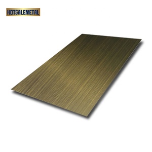 Hotsalemetal trang trí 300 seriesstainless thép tấm titan vàng chân tóc thép không gỉ vàng Sheets - Product Image 6