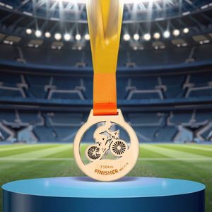 Médaille de marathon en bois de haute qualité, imprimée UV, pour sports, badminton, cyclisme, randonnée, compétition, dropshipping - Product Image 3