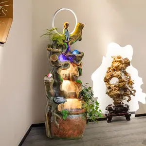 창조적 인 바위 물 분수 바닥 장식 Zhaocai 가정 실내 클럽 장식 풍수 장식