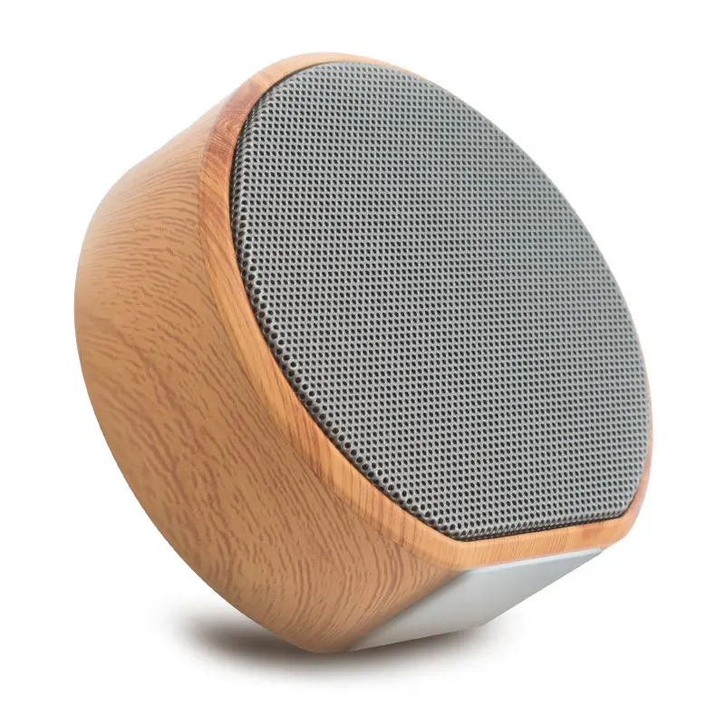 Penjualan laris Speaker Subwoofer portabel luar ruangan Model baru dengan Speaker Bluetooth kayu Stereo nirkabel kayu FM AUX TF