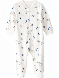 Little Planet by Neutral Sleep Play con Cierre de Cremallera Hecho con Algodón Orgánico Snowy Slopes NB Unisex Lavable a Máquina - Product Image 1