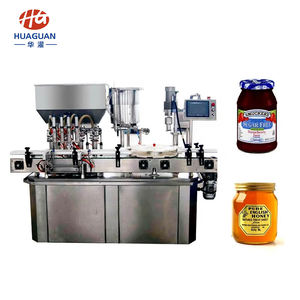 Máquina automática de llenado de tarros de miel Máquina de llenado y tapado de botellas de vidrio de 5-500ml para salsa de Chile para crema - Product Image 1