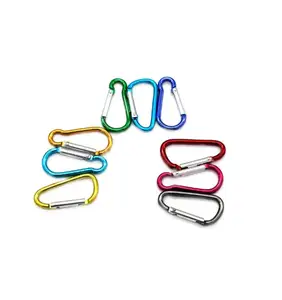 JRSGS Hot Sale Customize Logo D Ring Carabiner Aluminum Alloy Carabiner Clips Snap Hook Climbing Carabiner