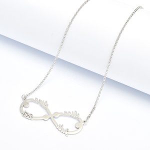 Custom <strong>Grandma</strong> Nameplate Infinity Charm Sterling Silver Necklaces Mama 925 Name Plate <strong>Jewelry</strong> - Product Image 3