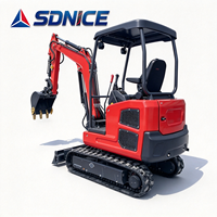 Mini Excavator Crawler 0.06m³ Bucket 18.4kW Diesel 1050mm Narrow Track untuk Konstruksi, Penggalian Parit, Lansekap, Harga Pabrik