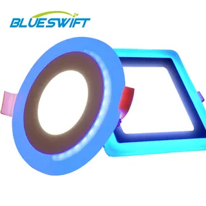 SMD 2835 Nhôm <span class=keywords><strong>LED</strong></span> Panel Bán Nóng Quảng Trường Vòng <span class=keywords><strong>2</strong></span> Màu Đôi Lõm Bề Mặt Gắn Trần Chiếu Sáng, <span class=keywords><strong>LED</strong></span> Bảng Điều Khiển Ánh Sáng - Product Image 1