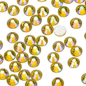 Strass en <span class=keywords><strong>verre</strong></span> thermocollant à dos plat avec 16 facettes pour vêtements, sacs et chaussures - Vente en gros - Product Image 3