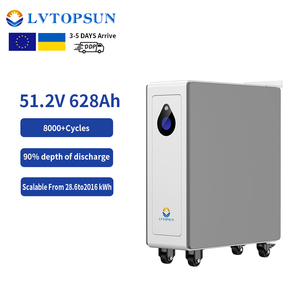 LVTOPSUN en çok satan LVTS-512628 konut ticari 51.2V 628Ah 32kWh güneş pili 29kWh lityum iyon batarya paket uzun ömürlü - Product Image 1