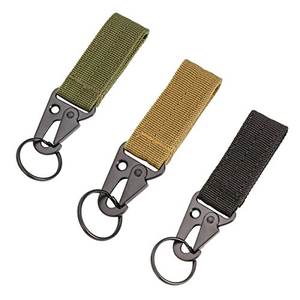 رخالة تكتيكية حلقة مفتاح حارس مفتاح حزام نايلون سلسلة مفاتيح رخدة ربط حزام مشبك مشبك لحقائب الأحزمة - Product Image 1