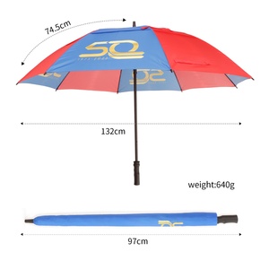 OEM ODM Fashion Golf <b>Umbrella</b> Logo Pongee 130cm Large Oversize High Quality Windproof Vented Strong Business Straight <b>Umbrella</b> - Product Image 3
