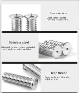 Lager verfügbar Kohlenstoffs tahl Edelstahl Punkts chweiß bolzen Außen gewindes ch rauben mit Kondensator entladung Plain Finish - Product Image 6