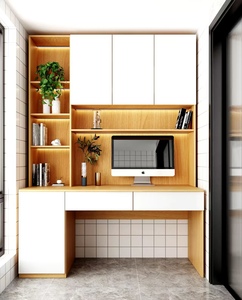 Moderner multifunktion aler hölzerner Computer tisch mit Bücherregalen zur Platze rsparnis im Schlafzimmer Apartments Restaurants Hotels