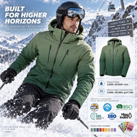 Veste de ski imperméable pour homme, veste de neige d'hiver, veste de montagne coupe-vent respirante, vêtements de sport de plein air