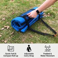 Coussin de chaise de pique-nique portable personnalisé, coussin de siège de camping extérieur, coussin de siège pliable pour stade sportif avec sangle de transport