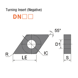 Vulcan dnmg 150604 Carbide chèn 55 ° hình thoi có thể lập chỉ mục công cụ lưỡi cho thép thép không gỉ gang CNC máy tiện - Product Image 2