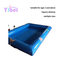 Piscine gonflable rectangulaire profonde en PVC personnalisable YIBEI, colorée pour l'été, pour enfants et adultes