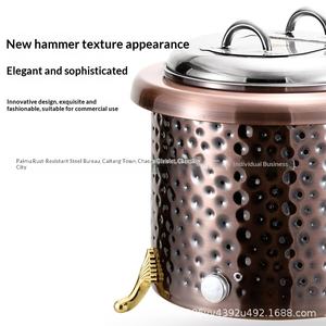 Marmite à soupe isotherme en acier inoxydable 304 Commercial Electric avec commande par bouton en argent/or/cuivre pour usage en <span class=keywords><strong>buffet</strong></span> d'hôtel - Product Image 4